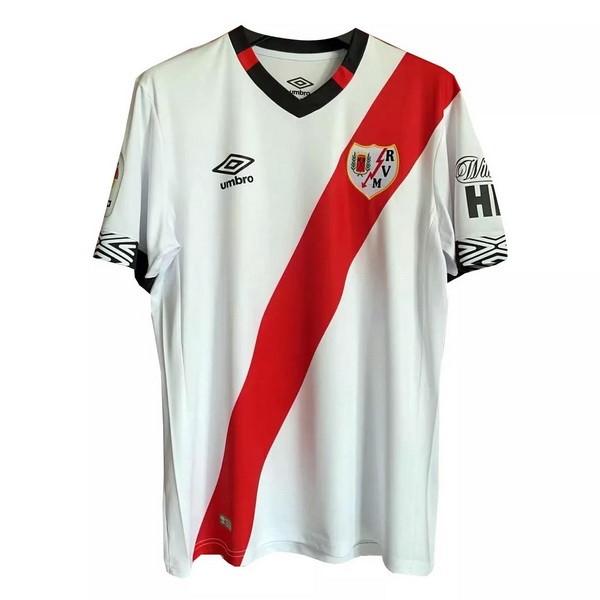 Camiseta Rayo Vallecano Replica Primera Ropa 2020/21 Blanco Rojo